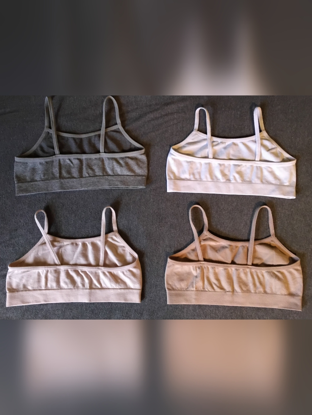 EUC Rene Rofe Girls Bralette 4 Pack Bundle Seamless Stretch Size M 7/8 - Picture 2 of 14